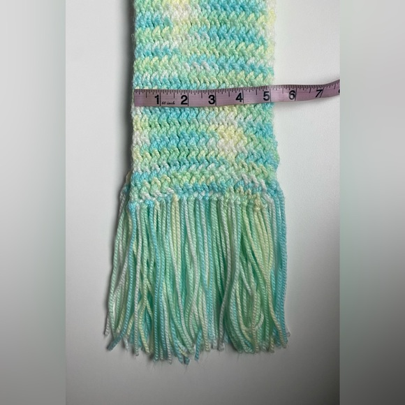 Winter Knit Aqua Scarf - Picture 4 of 4